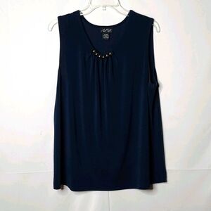 Russell Kemp New York embellished neckline blouse sz 1X